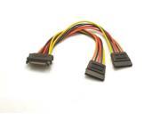 SATA 15 Pin Y Splitter 5 Wire Power Cable