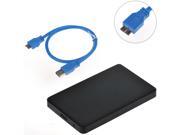 USB 3.0 HDD Hard Drive External Enclosure Box Case For 2.5 Inch SATA HDD w Cable