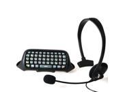 Replacement Black ChatPad Messenger Kit Keyboard Headset for XBOX 360