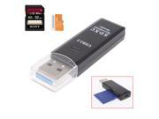 USB 3.0 Micro SD SDXC TF T Flash 2in1 Memory Card Mini Reader Adapter 5Gbps
