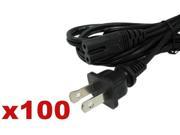 Lot 100 US 2 Prong Pin AC Power Cord Cable Charge Adapter PC Laptop PS2 PS3 Slim