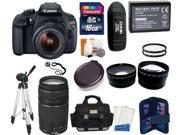 Canon EOS Rebel T5 Digital Camera SLR Kit With Canon EF-S 18-55mm IS II + Canon 75-300mm III Lens + 16 GB Super Kit