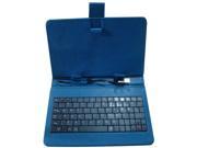 2013 New USB Keyboard PU Leather Case cover for 8 inch Tablet PC with Stylus Pen Blue