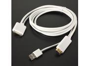 1.8M Dock To HDTV HDMI TV Adapter USB Cable For Apple iPhone 5 5S 6 6Plus iPad 2 3 iPod 4 touch 4th ipad mini
