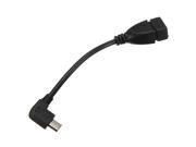 90? USB Female To Micro Host OTG Adapter Cable for Smartphone Samsung Galaxy S II PC Tablet Android