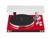 Teac TN 300 2 Speed Analog Turntable with Phono Preamplifier in Red