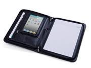 Deluxe Leather iPad Mini Folio with Notepad Space, fit Letter Size Black