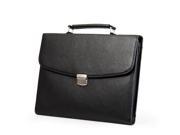 Executive Leather Attache-Style Padfolio Case for iPad Mini and A4 Letter-Size Paper,Black