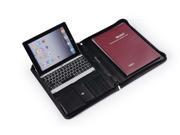 Leather iPad Portfolio with Bluetooth Keyboard and Portrait or Landscape Viewing