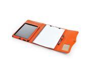 Most Will Orange Leather Trifold Padfolio Case for iPad 4/iPad 3/iPad 2
