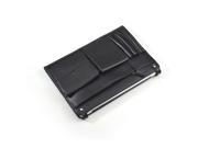 Black Leather 11-inch MacBook Air Clutch Carrying Case with iPad Mini & iPhone Pocket