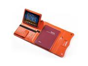 Conference Portfolio w/Spiral Notebook&Regular Notepad for iPad 4/iPad 3/iPad 2, Orange