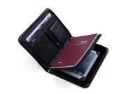 Deluxe Leather iPad Folio with Notepad Space and Organizer Panel, Letter Size