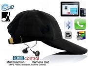 Baseball Cap Spy Hat Camera HD Hidden Camera Mini DVR DV Camcorder Video Recorder Supports TF Card with Bluetooth Function