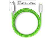 Pawtec Premium Lightning to USB Charge and Sync Cable for iPhone 7 7 Plus 6s 6 Plus 6s 6 SE 5S 5C iPad Pro Mini Air iPod Lime Green