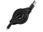 Pawtec Retractable Micro USB 2.0 A Male to Micro B Cable High Speed Charge and Sync 480 Mbps Expandable to 3 Feet for Samsung Galaxy HTC Motorola Nokia Sony Xpe