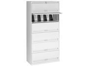 Closed Fixed Shelf Lateral File 36w x 16 1 2d x 75 1 4 Light Gray