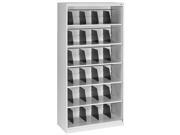 Open Fixed Shelf Lateral File 36w x 16 1 2d x 75 1 4 Light Gray