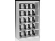 Tennsco FS350LGY 36 x 17 x 63 1 2 0 Drawer Open Style Fixed Shelf Lateral File Series File Cabinet Light Gray