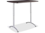 Iceberg 69305 Iceberg Walnut Top Sit to Stand Table Rectangle Top Arch Base 2 Legs 48 Table Top Length x 30
