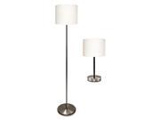 Luxo L9135 Slim Line Lamp Set Table 12 5 8 High and Floor 61 1 2 High Silver White