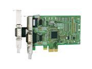2 port PCI Express Serial Adapter 2PORT PCIE 1 1XRS232 LOW PROFILE PX 101 1MBAUD PX 101