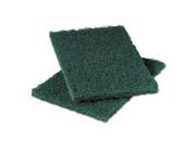 3M MCO 20502 Heavy Duty Commercial Scouring Pad 86 Dark Green 6 x 9 6 Pack 10 Pack Carton