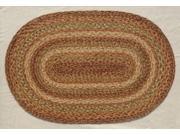 Green World Rugs 501073 Jute Braided Rugs 1 8 x 2 6 Harvest Oval