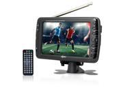 Axess 7 Inch LCD TV w ATSC Tuner Rechargeable Battery and USB SD Inputs TV1703 7
