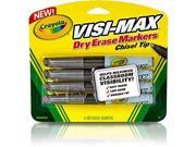 UPC 071662985042 product image for Crayola 4 ct. Chisel Tip Black Visi-Max Dry-Erase Markers 98-5004 | upcitemdb.com