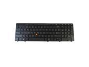 New HP Elitebook 8560P Black Laptop Keyboard w Black Frame Pointer