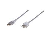 MANHATTAN 340496 A Male to A Female USB 2.0 Cable 10ft