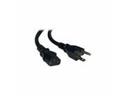 Tripp Lite P006 001 Power Cable 125 Vac Nema 5 15 M Iec 320 En 60320 C13 1 Ft Black P006 001