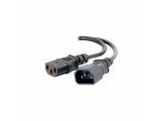 C2g Computer Power Cord Extension Power Extension Cable 250 Vac 1 Ft 29964