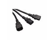 Tripp Lite Computer Power Extension Cord Y Splitter Cable 10a 18awg C14 to 2x C13 Power Cable 100 250 Vac 6 Ft P004 006 2C13