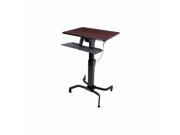 Ergotron Workfit pd Sit stand Desk Stand for Lcd Display Keyboard Mouse Steel Black Walnut 24 280 927