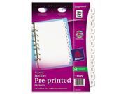 Avery Preprinted Tab 5 ½ x 8 ½ Dividers AVE11315