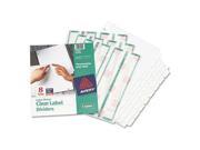 Avery Index Maker Print Apply Clear Label Dividers with White Tabs for Copiers AVE11422