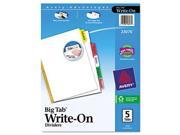 Avery Write On Big Tab Paper Dividers AVE23076