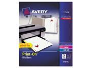 Avery Customizable Print On Dividers AVE11515