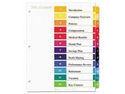 Avery Ready Index Customizable Table of Contents Multicolor Dividers AVE11196