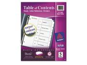 Avery Ready Index Customizable Table of Contents Black White Dividers AVE11130