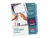 Avery Index Maker Print Apply Clear Label Dividers with Color Tabs AVE11410