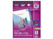 Avery Write On Big Tab Plastic Dividers AVE16183