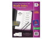 Avery Ready Index Customizable Table of Contents Unpunched Dividers with Narrow Tabs AVE11164