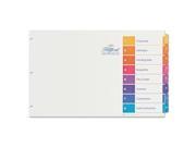 Avery 11? x 17? Ready Index Customizable Table of Contents Multicolor Tabs AVE11148