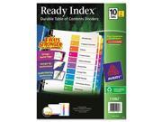 Avery Ready Index Customizable Table of Contents Multicolor Dividers AVE11082
