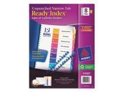 Avery Ready Index Customizable Table of Contents Unpunched Dividers with Narrow Tabs AVE11153