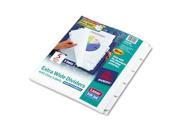 Avery Index Maker Print Apply Clear Label Dividers with White Tabs AVE11440