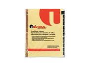 Universal One Preprinted Simulated Leather Tab Dividers with Gold Printing UNV20823